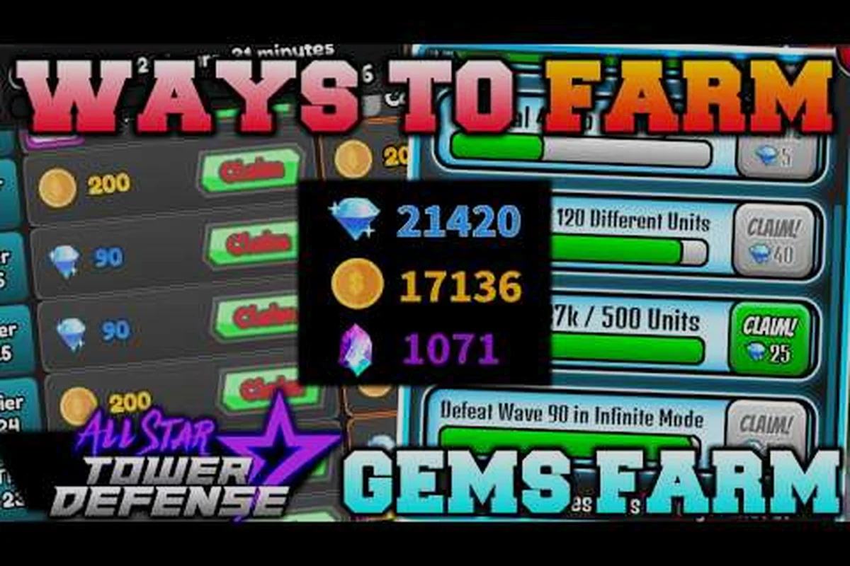 All Star Tower Defense ASTD How to Get Gems Fast: Stages